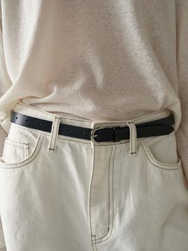 FACADE PATTERN Buttero Slim Leather Belt