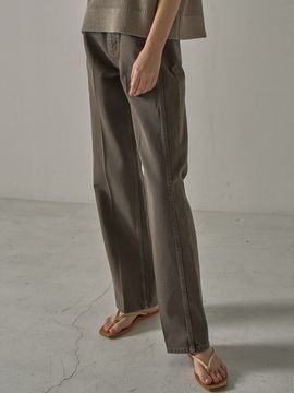 FACADE PATTERN Classic Denim Pants (Ash Brown)