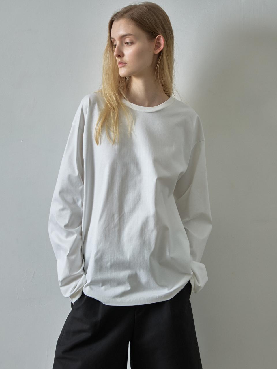 FACADE PATTERN Cotton Long Sleeve T-shirt (4colors)