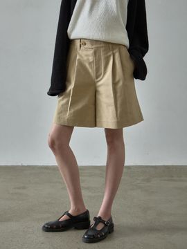 FACADE PATTERN Cotton Utility Shorts [beige]
