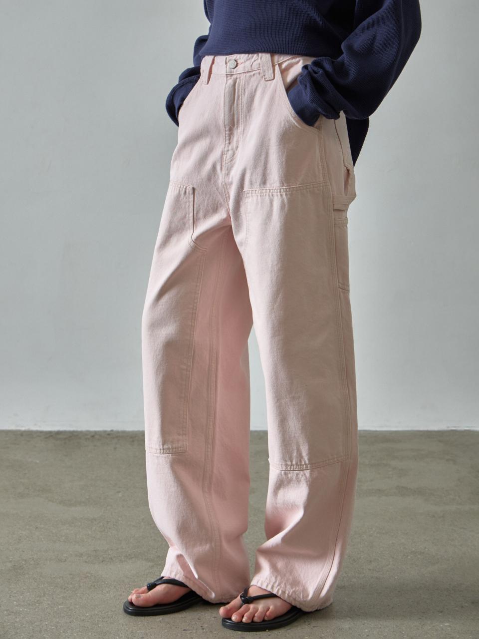 FACADE PATTERN Cotton Work Pants [vintage pink]