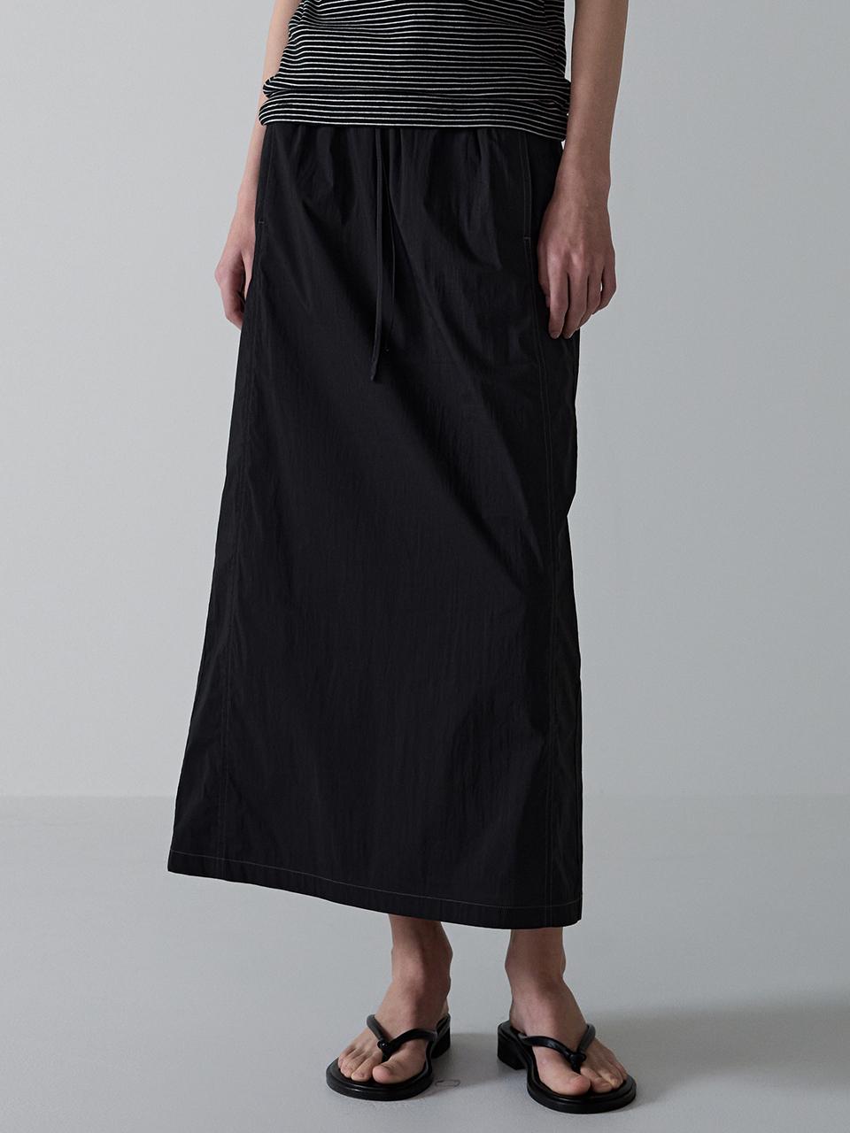 FACADE PATTERN Essential Banding Skirt_Black