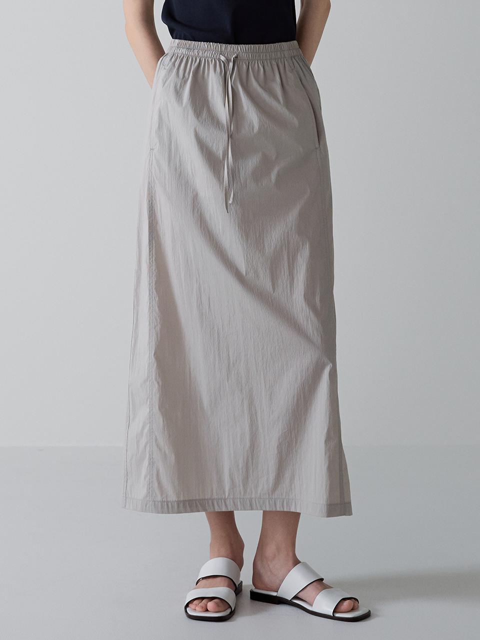 FACADE PATTERN Essential Banding Skirt_Soft Grey