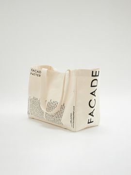 FACADE PATTERN Facade Canvas Bag_ Ecru