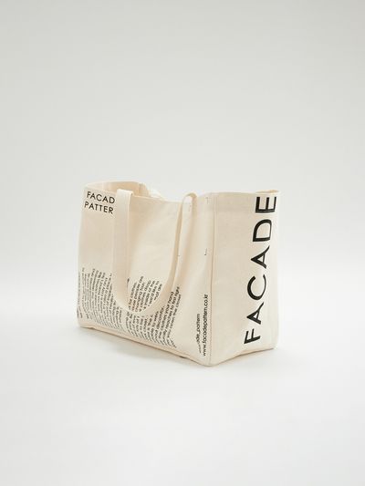 FACADE PATTERN Facade Canvas Bag_ Ecru