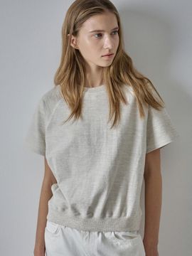 FACADE PATTERN Raglan Half Sleeve Sweatshirt
