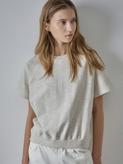 FACADE PATTERN Raglan Half Sleeve Sweatshirt