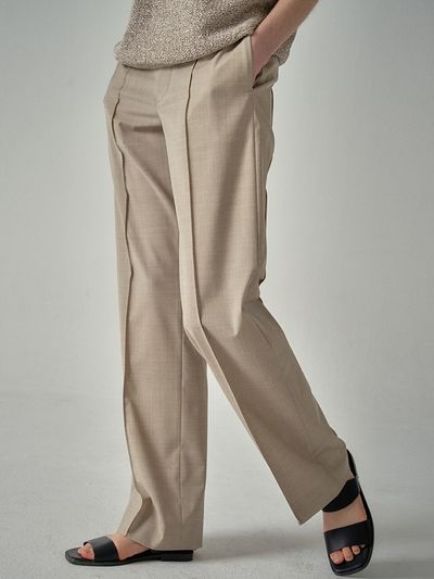 FACADE PATTERN Straight Summer Wool Pants