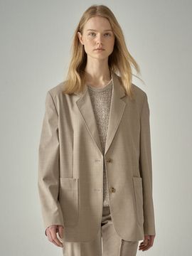 FACADE PATTERN Summer Wool Relaxed Jacket