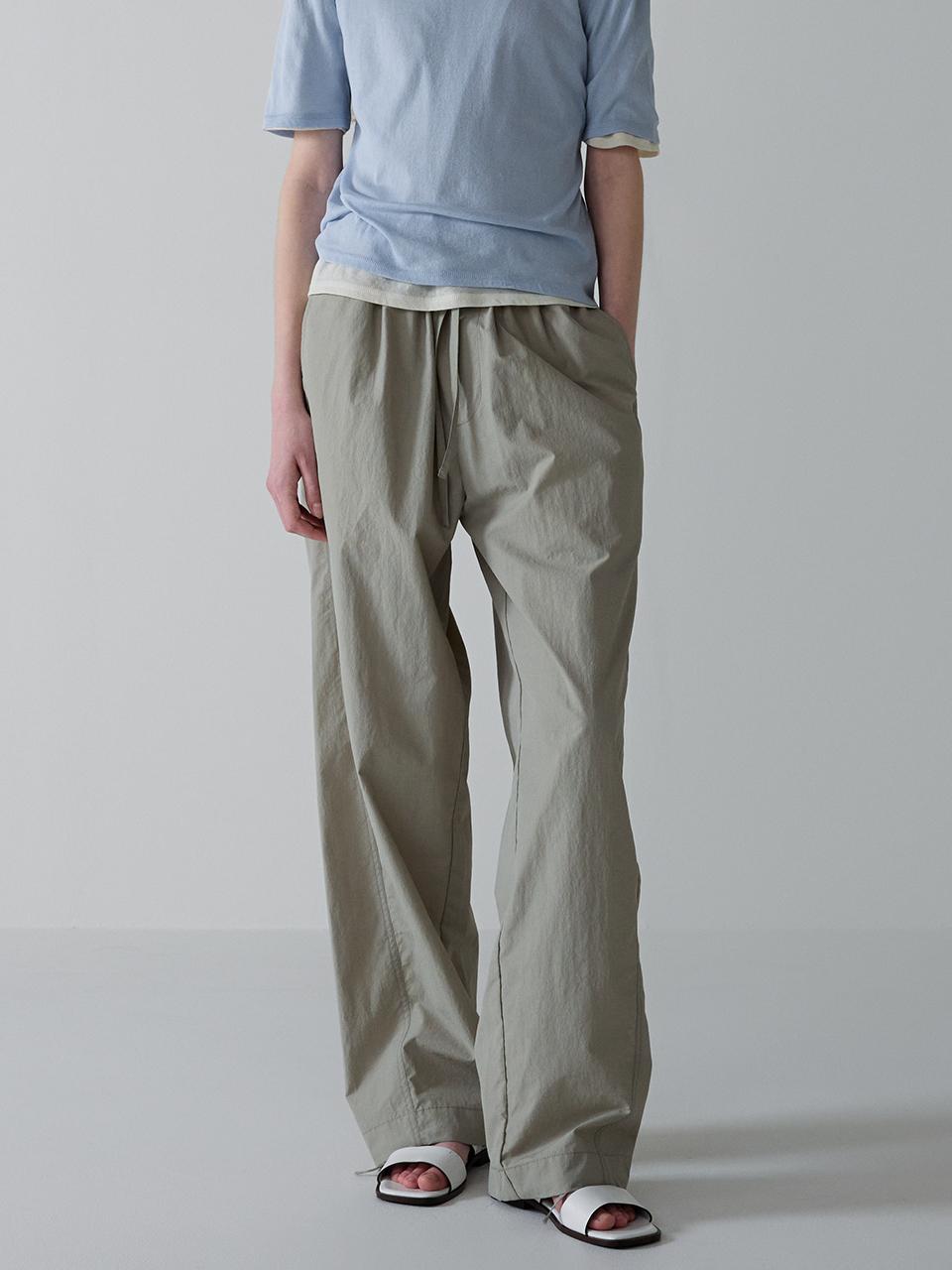 FACADE PATTERN Tapered Banding Pants_Sage
