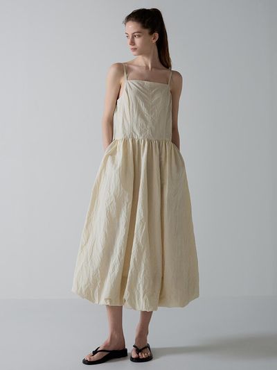FACADE PATTERN Volume Sleeveless Dress