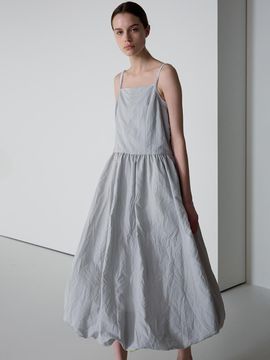 FACADE PATTERN Volume Sleeveless Dress_Light Grey