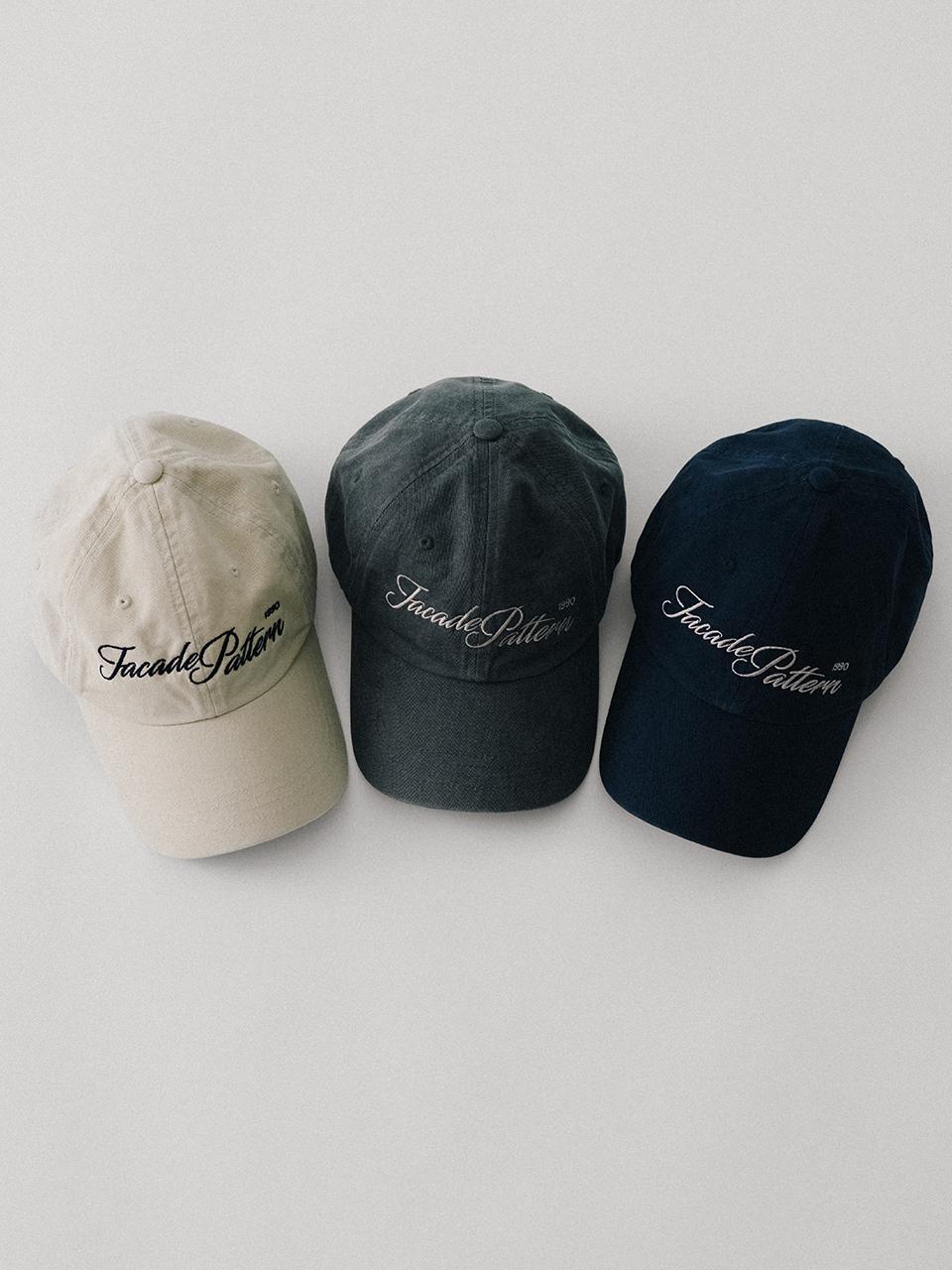 FACADE PATTERN Washed Cotton Ball Cap