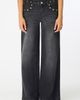 Fade Out Loud Fade Out Loud Frida Star Studded Low Rise Wide Leg Jeans - 1