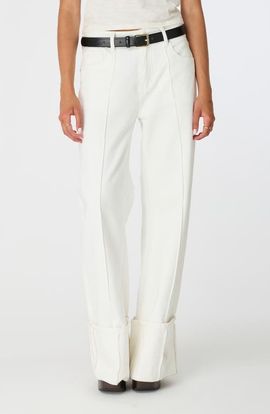 Fade Out Loud Fade Out Loud Ida Selvedge Seamed Wide Leg Jeans