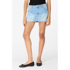 Fade Out Loud Fade Out Loud Leo Low Rise Denim Miniskirt