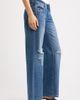 Fade Out Loud Fade Out Loud Low Rise Forward Seam Relaxed Straight Leg Ripped Jeans - 3