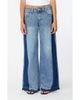 Fade Out Loud Fade Out Loud Maya Two-Tone Mid Rise Ultra Wide Leg Jeans - 1