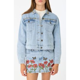 Fade Out Loud Fade Out Loud Nina Studded Denim Trucker Jacket