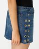 Fade Out Loud Fade Out Loud Ninfa Grommet Embellished Denim Miniskirt - 4