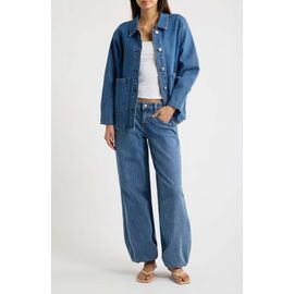 Fade Out Loud Fade Out Loud Patch Pocket Denim Shacket