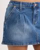 Fade Out Loud Fade Out Loud Pleated Denim Miniskirt - 4