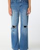 Fade Out Loud Fade Out Loud Ripped Low Rise Wide Leg Jeans - 1