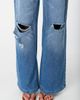 Fade Out Loud Fade Out Loud Ripped Low Rise Wide Leg Jeans - 4