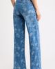 Fade Out Loud Fade Out Loud Rose Jacquard Studded Low Rise Wide Leg Jeans - 2