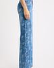 Fade Out Loud Fade Out Loud Rose Jacquard Studded Low Rise Wide Leg Jeans - 3