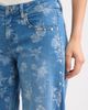 Fade Out Loud Fade Out Loud Rose Jacquard Studded Low Rise Wide Leg Jeans - 4
