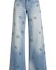 Fade Out Loud Fade Out Loud Star Studded Low Rise Wide Leg Jeans - 5