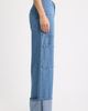 Fade Out Loud Fade Out Loud Striped Jacquard Wide Leg Cargo Jeans - 3