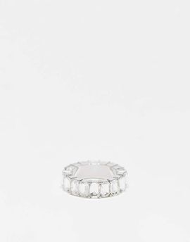 FADED FUTURE Faded Future baguette band ring in silver