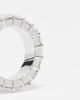 FADED FUTURE Faded Future baguette band ring in silver - 4
