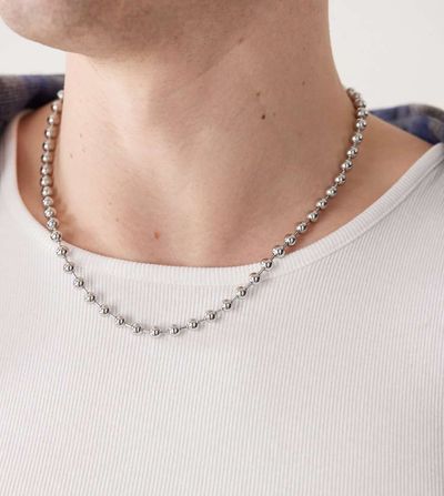 FADED FUTURE Faded Future ball chain necklace in silver