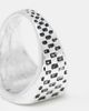 FADED FUTURE Faded Future checkerboard detail signet ring in silver - 2