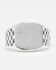 FADED FUTURE Faded Future checkerboard detail signet ring in silver - 3