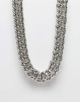 FADED FUTURE Faded Future chunky chain necklace in silver