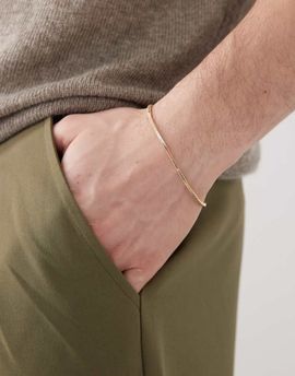 FADED FUTURE Faded Future classic thin chain bracelet in gold