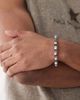 FADED FUTURE Faded Future multibead elasticated bracelet in navy-Neutral - 1