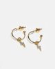 FADED FUTURE Faded Future pack of 3 charm earrings with rhinestones in gold - 4