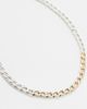 FADED FUTURE Faded Future two tone antique chain necklace in silver - 1