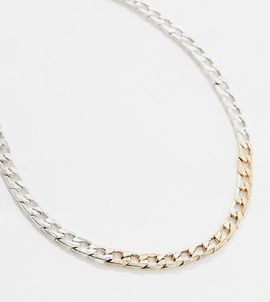 FADED FUTURE Faded Future two tone antique chain necklace in silver