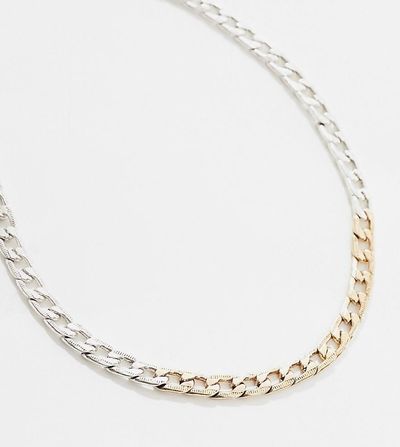FADED FUTURE Faded Future two tone antique chain necklace in silver