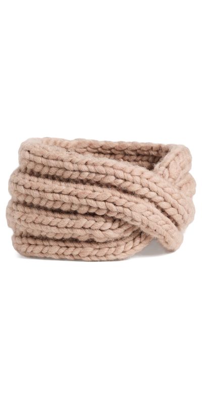 Faherty Faherty Chunky Hand Knit Wool Headband Cuban Sand One