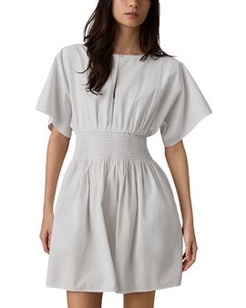 Faherty Faherty Coastal Poplin Elia Mini Smocked Dress