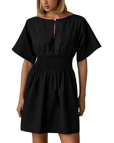 Faherty Faherty Coastal Poplin Elia Mini Smocked Dress
