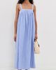 Faherty Faherty Coastal Poplin Emmy Dress Deepwater Stripe - 5