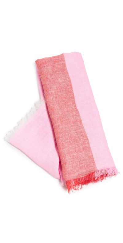 Faherty Faherty Colorblock Oblong Scarf Fuchsia One